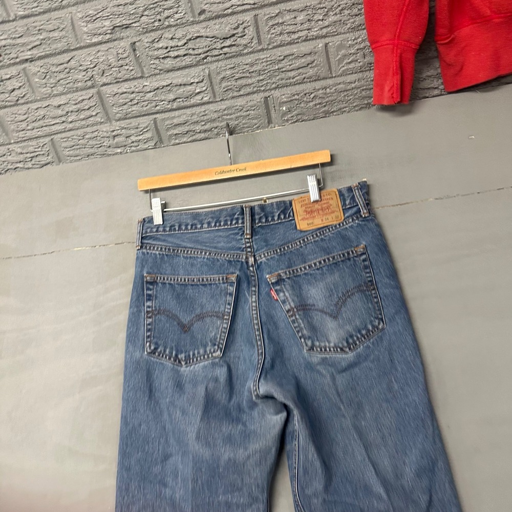 Levis 508 Regular Taper Fit Mens‎ Jeans Medium Wash Blue Denim W34 L32